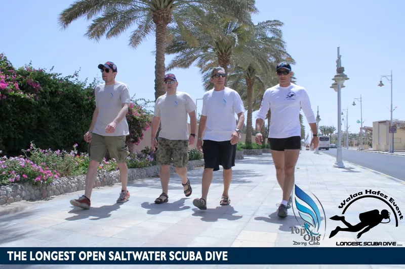 Guinness World Record 2015 a Sharm El Naga: arrivo e preparativi dello staff Top One Diving (foto 1)