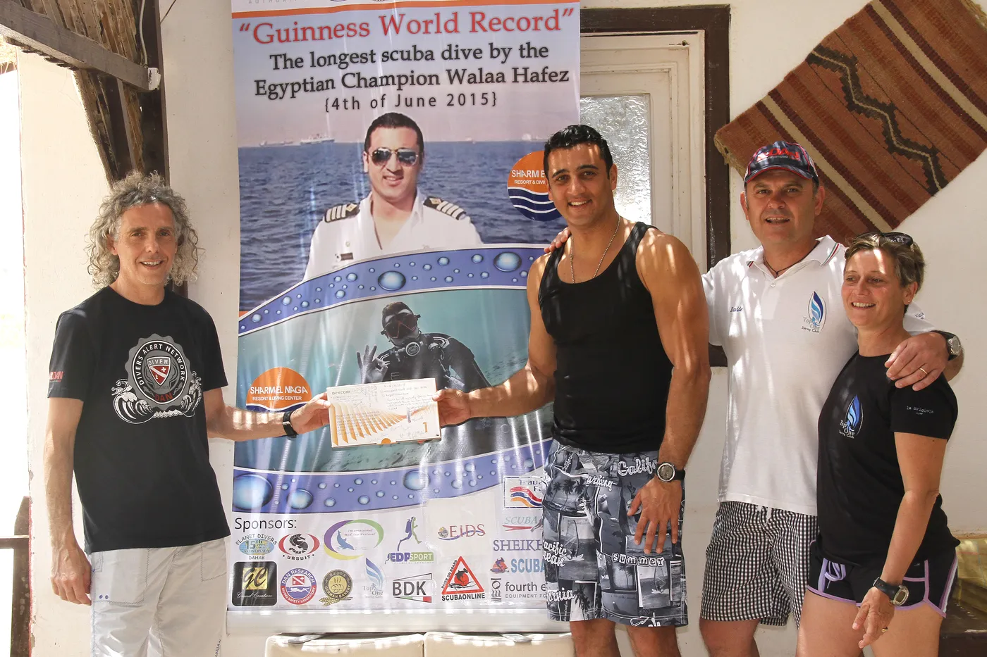 Guinness World Record 2015: briefing e allenamenti della squadra Top One Diving nel Mar Rosso (foto 9)
